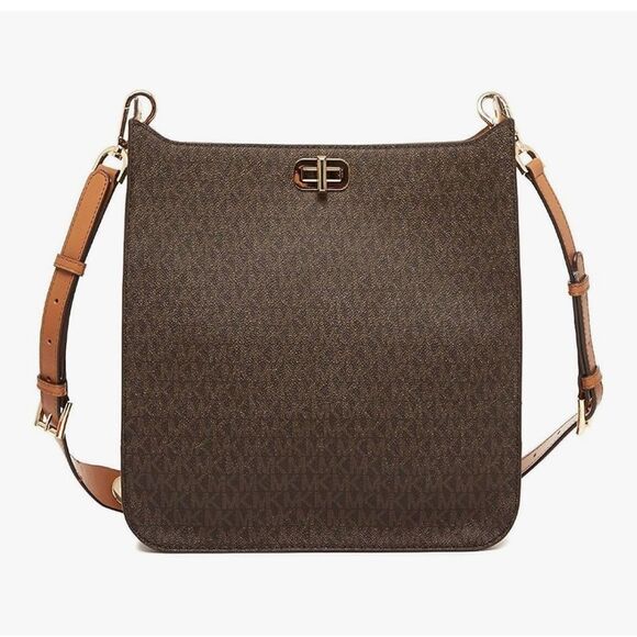 MICHAEL Michael Kors Signature Sullivan Large North South Leather Messenger Bag - Picture 1 of 11